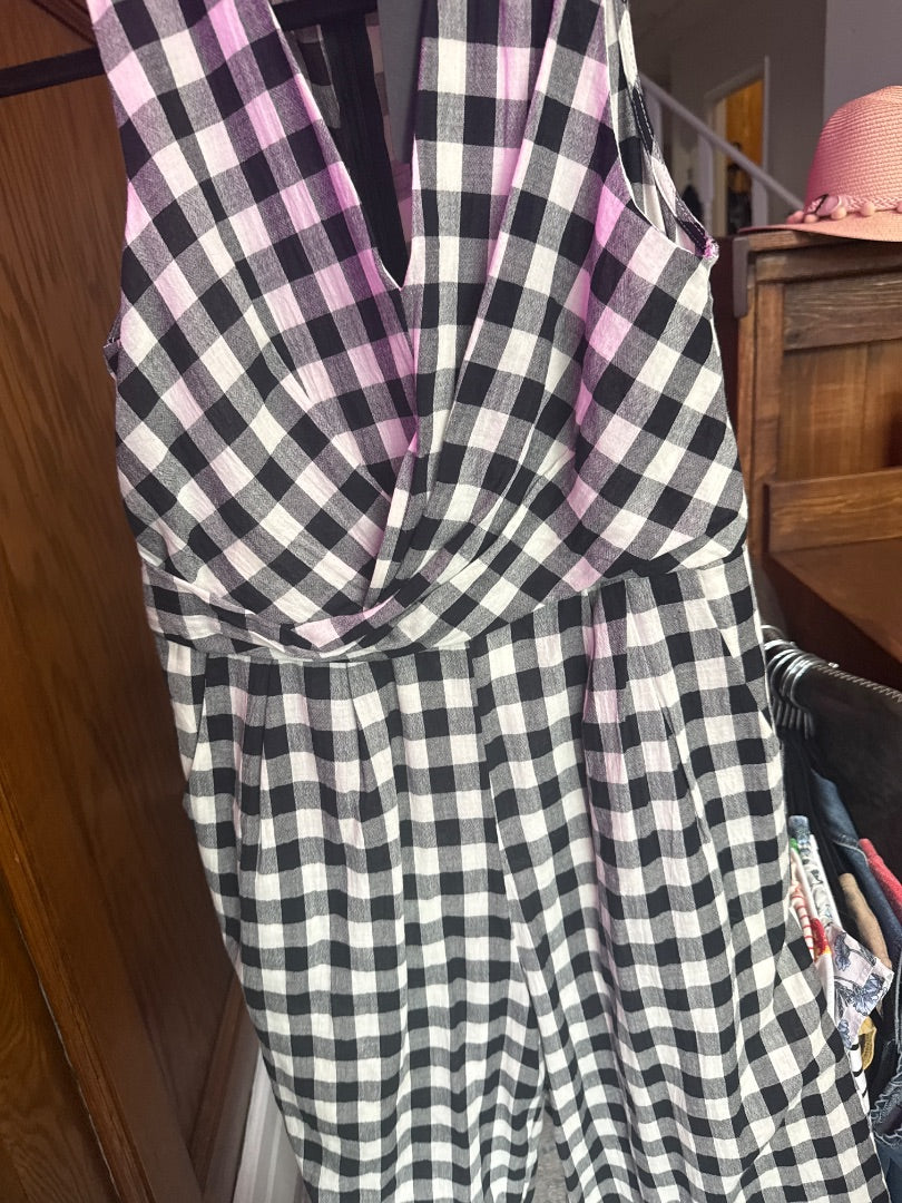 Black/White Hem & Thread Women-Dresses/Rompers, Medium
